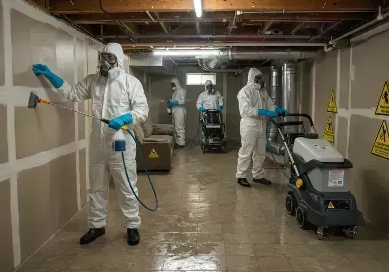 Basement Moisture Removal and Structural Drying process in Terre du Lac, MO